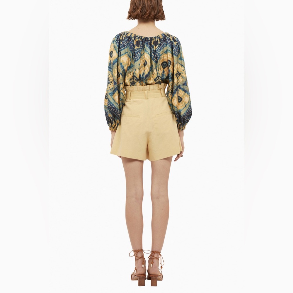 Ulla Johnson Nadya Blouse Constellation Patterned Silk Twill Shibori Size 2 - Picture 3 of 16